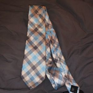 Blue and gray checkered Express tie
